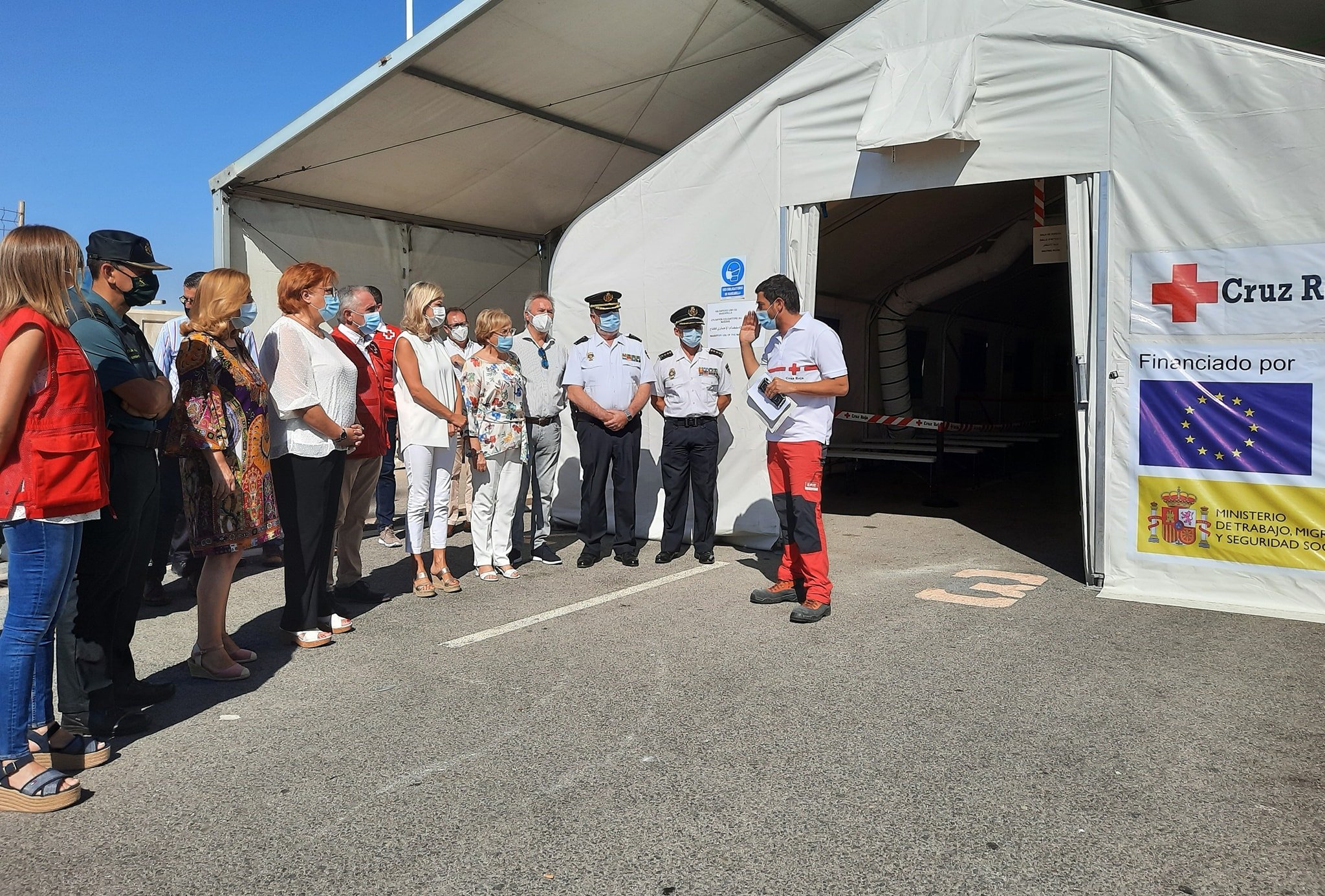 El hospital de campaña de Alicante ha acogido a 97 personas migrantes en aislamiento