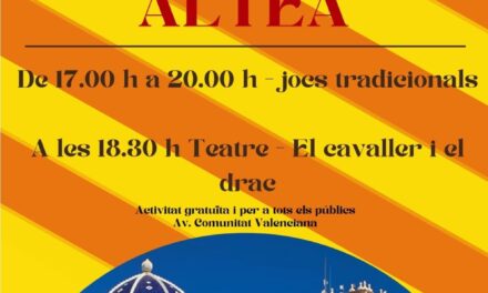 Altea organiza un teatro y juegos tradicionales para el 9 de octubre