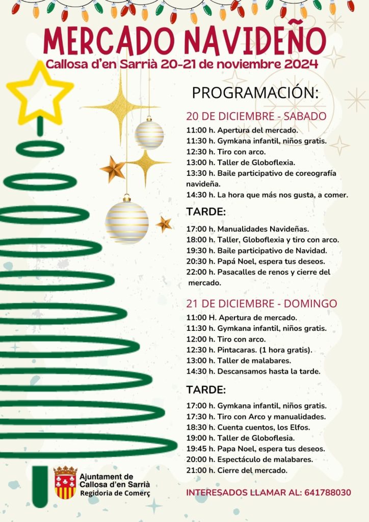 Callosa d’en Sarrià celebra este fin de semana su Mercado Navideño 0