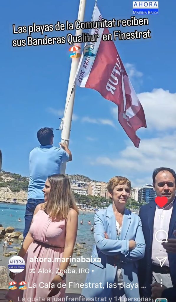 26 playas de la Marina Baixa reciben la bandera Qualitur 0