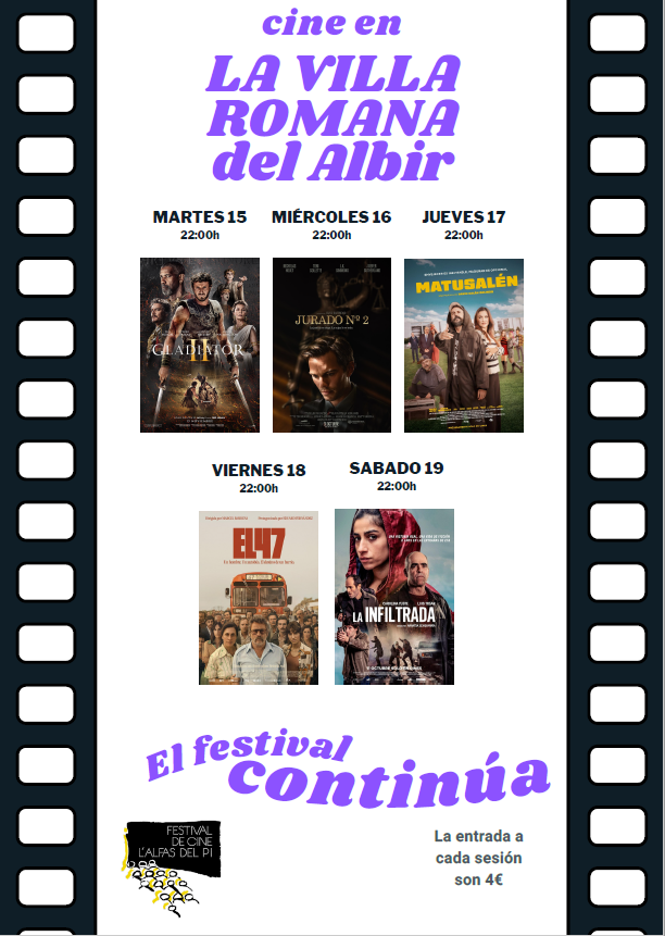 Llegan las noches de película al Museo Villa Romana de l’Albir mañana martes 0