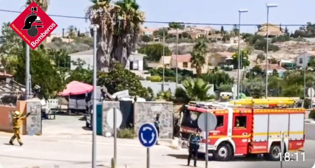 Bomberos Villajoyosa incendio