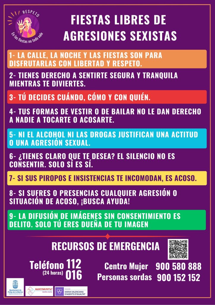Polop refuerza la seguridad en las Fiestas del Porrat con un Punto Violeta y protocolo contra agresiones sexuales 0