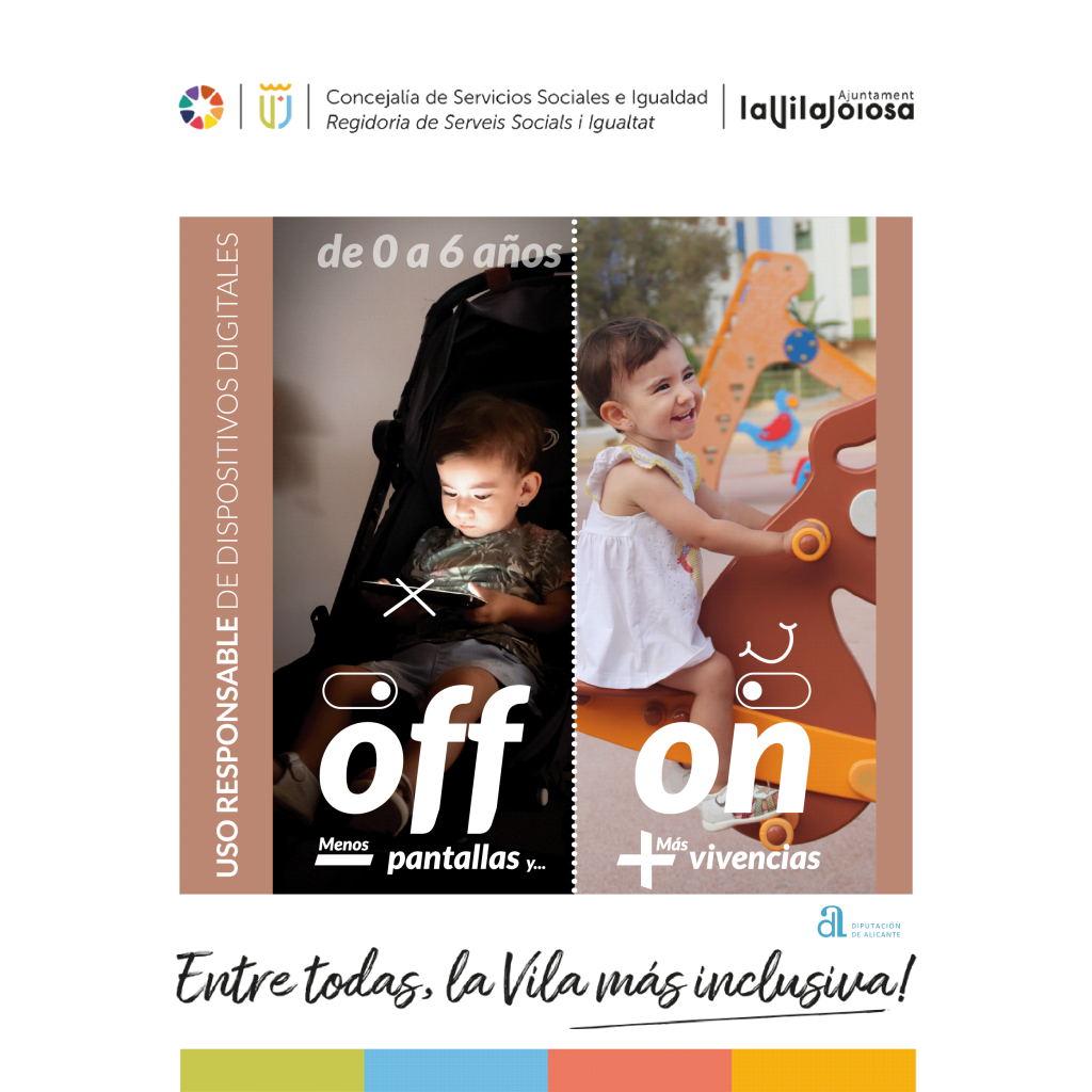 Villajoyosa logra una subvención de la Diputación de Alicante para la campaña para el uso responsable de pantallas y dispositivos digitales en la infancia 0
