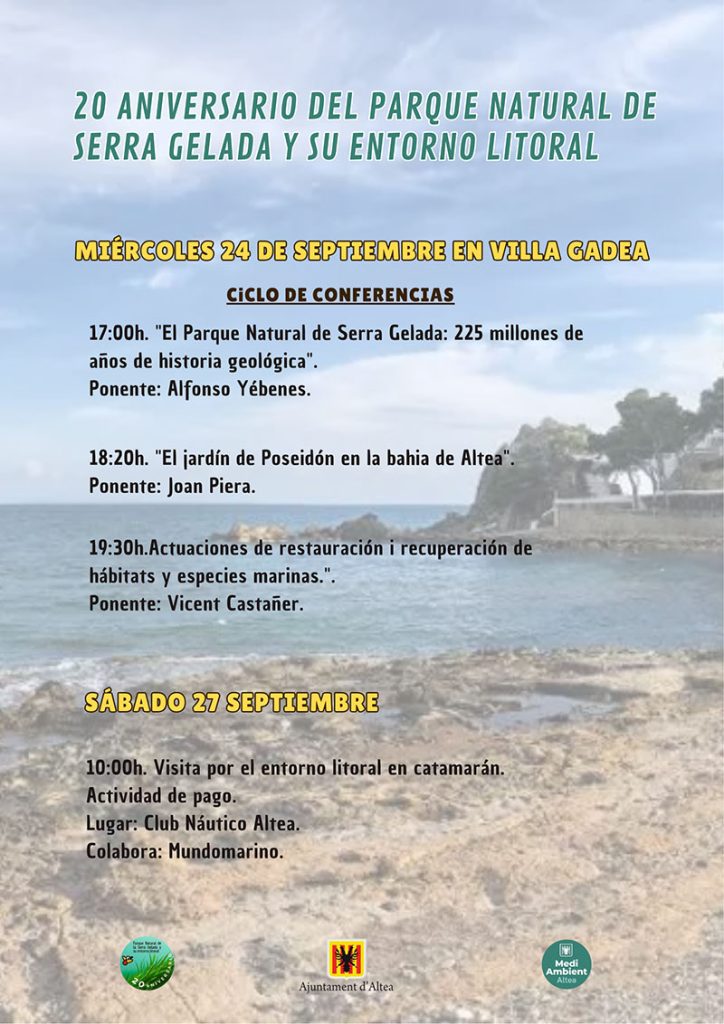 El Parque Natural de Serra Gelada celebra el 20 cumpleaños con un programa de conferencias del 23 al 27 de Septiembre 0