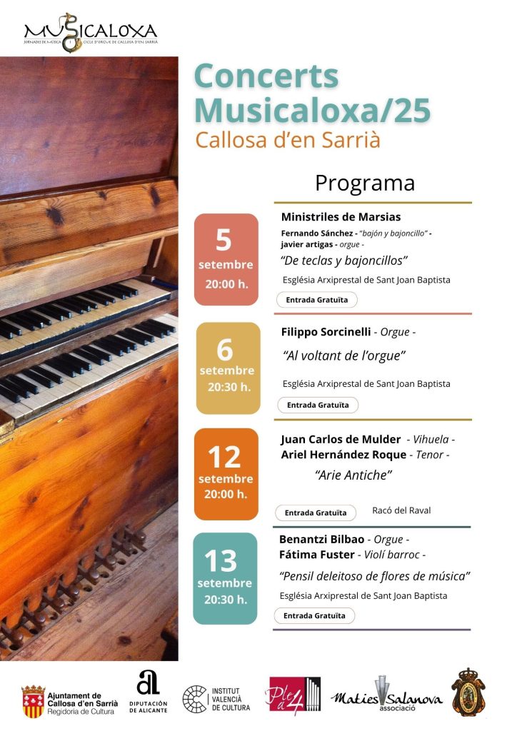 Llega “Musicaloxa 2025”, la música antigua que pone en valor el alma de Callosa d’en Sarrià 0