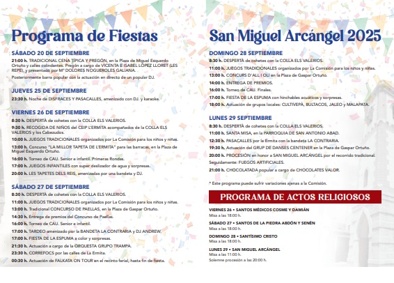 El barrio de la Ermita de Villajoyosa celebra este fin de semana las fiestas en honor a San Miguel 1