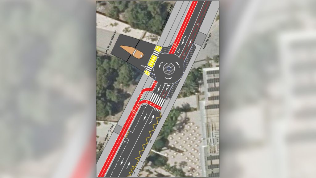 Benidorm crea una nueva rotonda en Severo Ochoa para mejorar la seguridad vial y la fluidez del tráfico 0