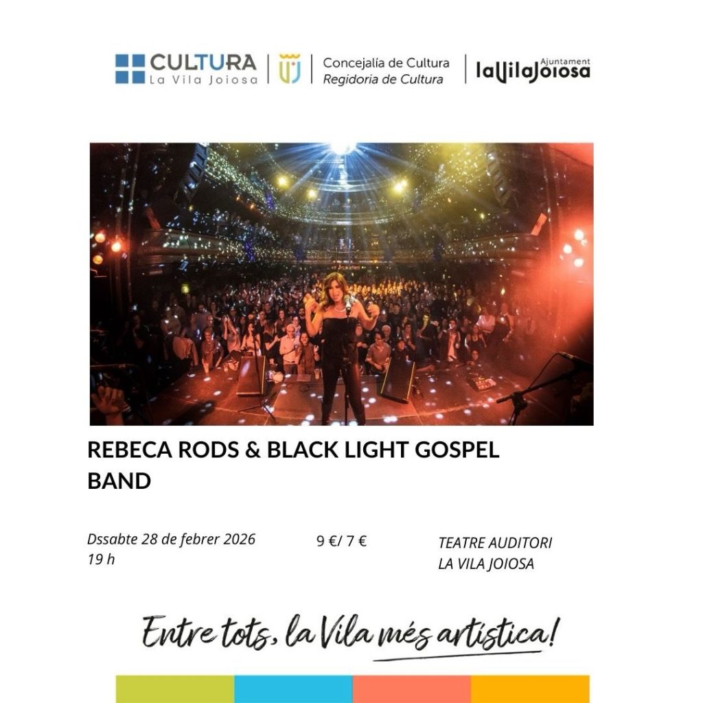 Rebeca Rods y Black Light Gospel Band actúan en el Teatre Auditori de la Vila Joiosa