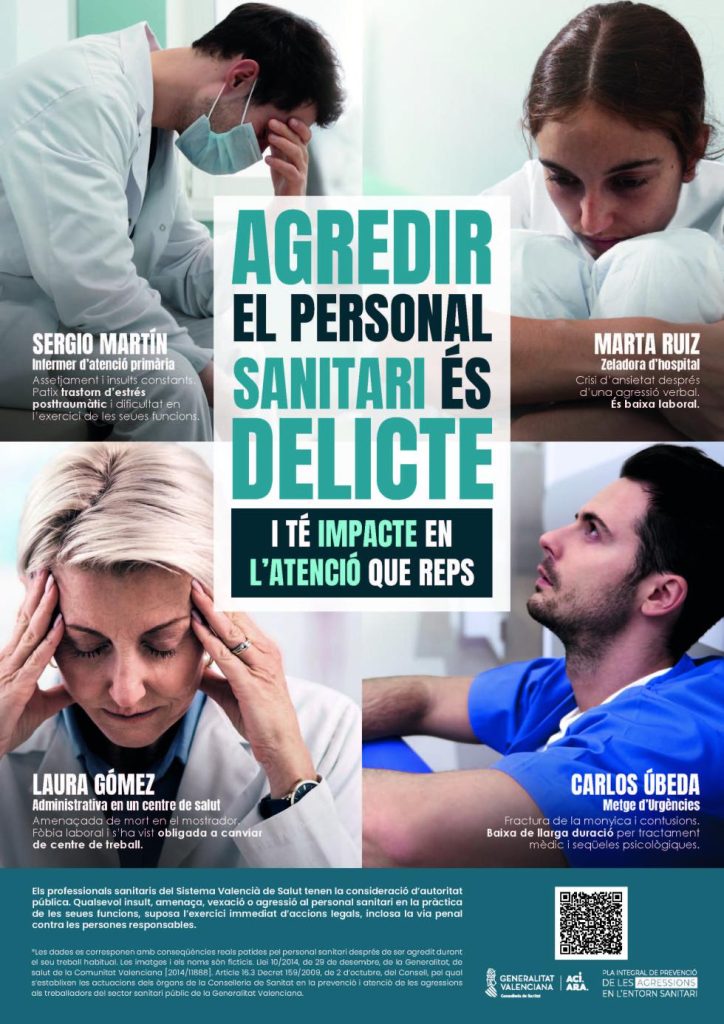 El 80% del personal sanitario ha sufrido agresiones en la Comunidad Valenciana