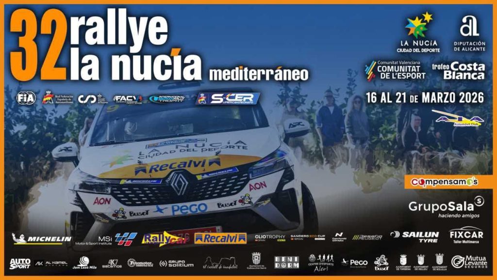 32º Rallye La Nucía 2026: 63 equipos, 10 tramos y 124 km en el estreno del S-CER