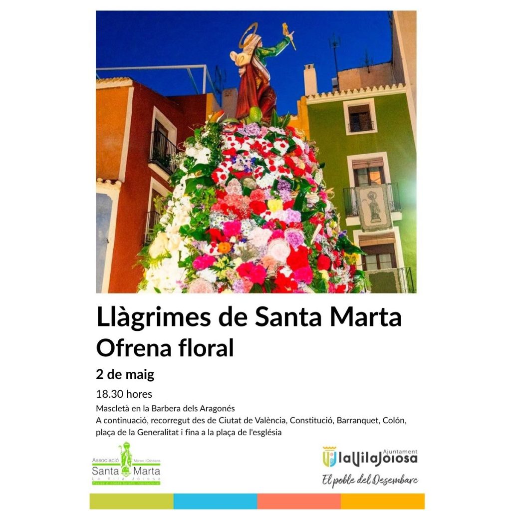 Villajoyosa celebra las Lágrimas de Santa Marta 2026: programa completo, fechas y actos destacados