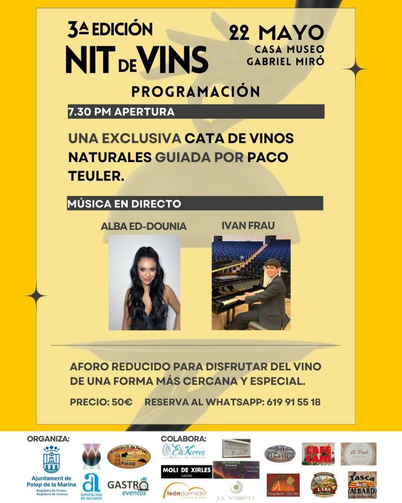 Polop celebra la III Nit de Vins: música en directo, tapas y vinos nacionales 2