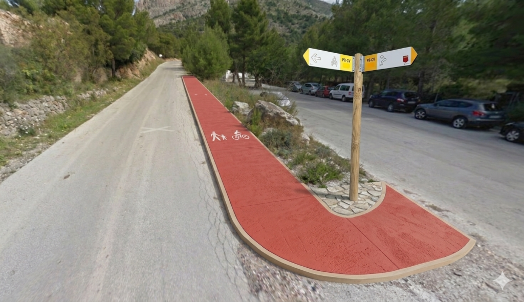 Empiezan los trabajos de adecuación de un itinerario peatonal que conectará la Font del Molí con el inicio de las sendas al Puig Campana