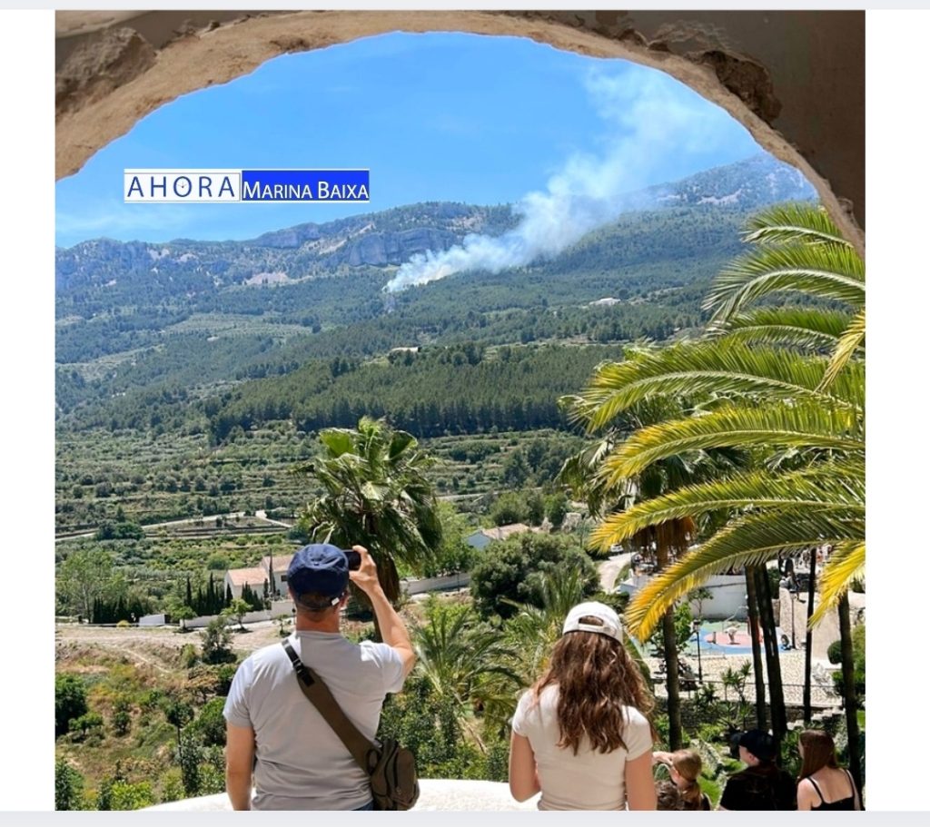 Incendio forestal en Benimantell moviliza medios aéreos y terrestres en la Partida de la Font del Pi 0