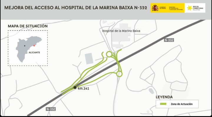 El nuevo acceso al Hospital Marina Baixa sigue sin conectar con Benidorm, Altea y l’Alfàs pese a la inversión de 3,1 millones 2