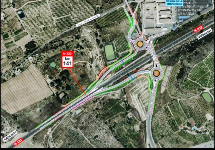 El nuevo acceso al Hospital Marina Baixa sigue sin conectar con Benidorm, Altea y l’Alfàs pese a la inversión de 3,1 millones 1