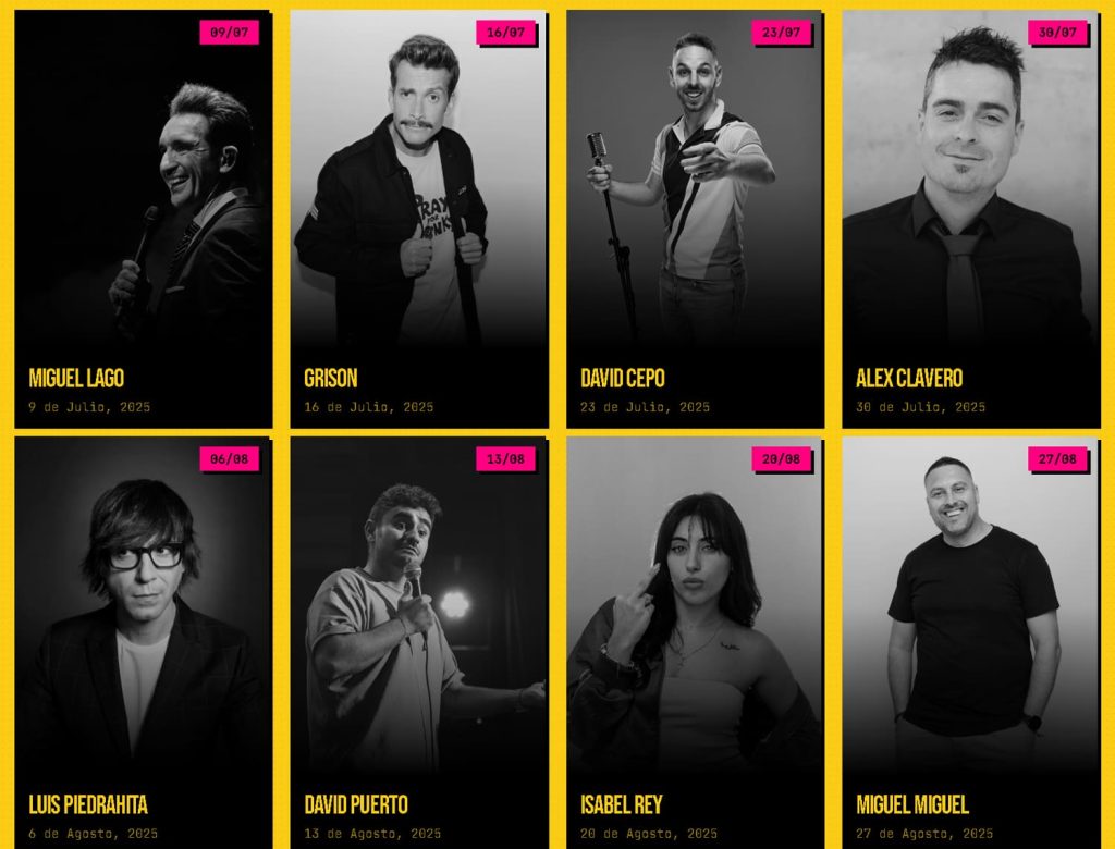 SkyFest Benidorm presenta “Lo Nunca Visto”, un ciclo de monólogos con Miguel Lago, Grison, Luis Piedrahita, David Cepo y más humoristas durante julio y agosto