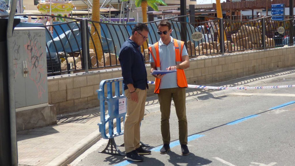 Benidorm inicia las obras de una nueva zona de sombras y refugio climático en la calle Periodista Emilio Romero