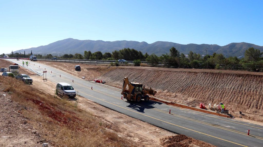 Benidorm abre el lunes el desvío provisional de la N-332 para construir la rotonda norte del Vial Discotecas