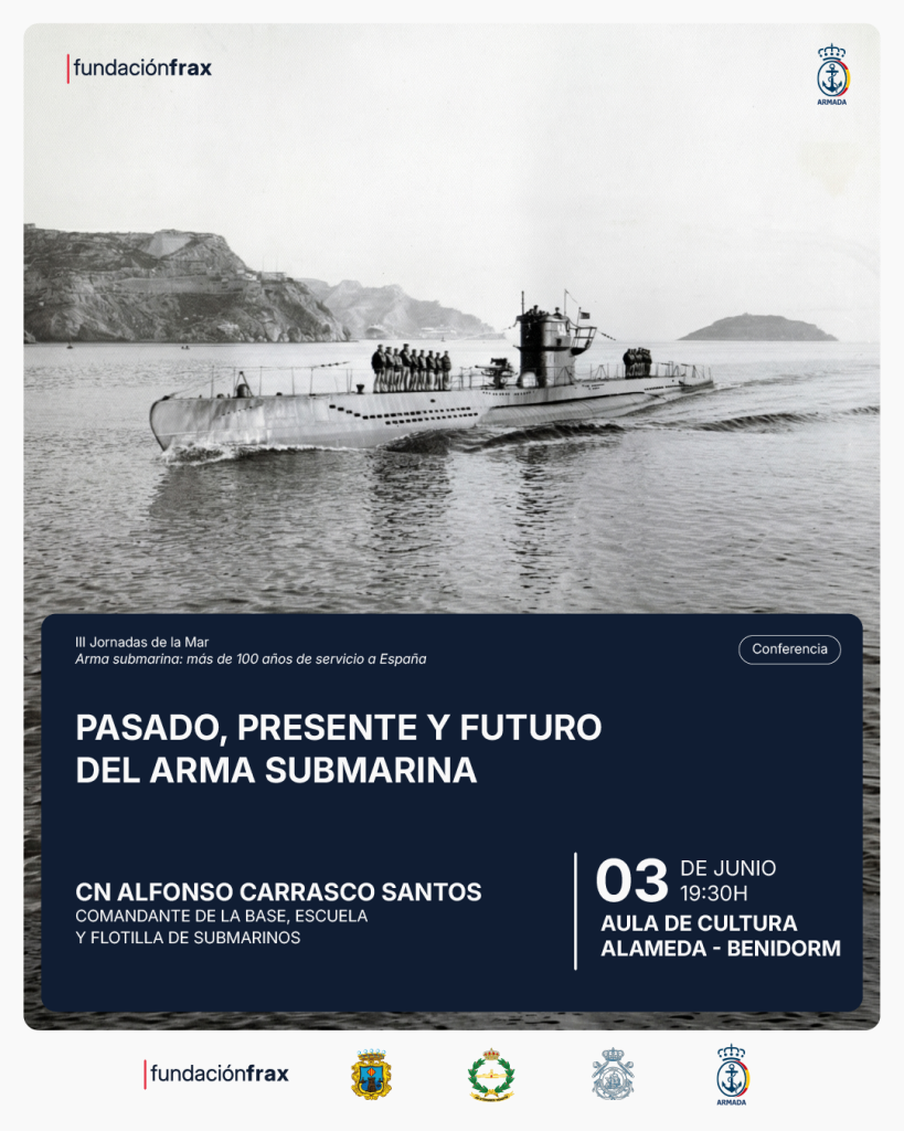 El Capitán de Navío Alfonso Carrasco Santos analizará la evolución de los submarinos españoles y la llegada de la clase S-80