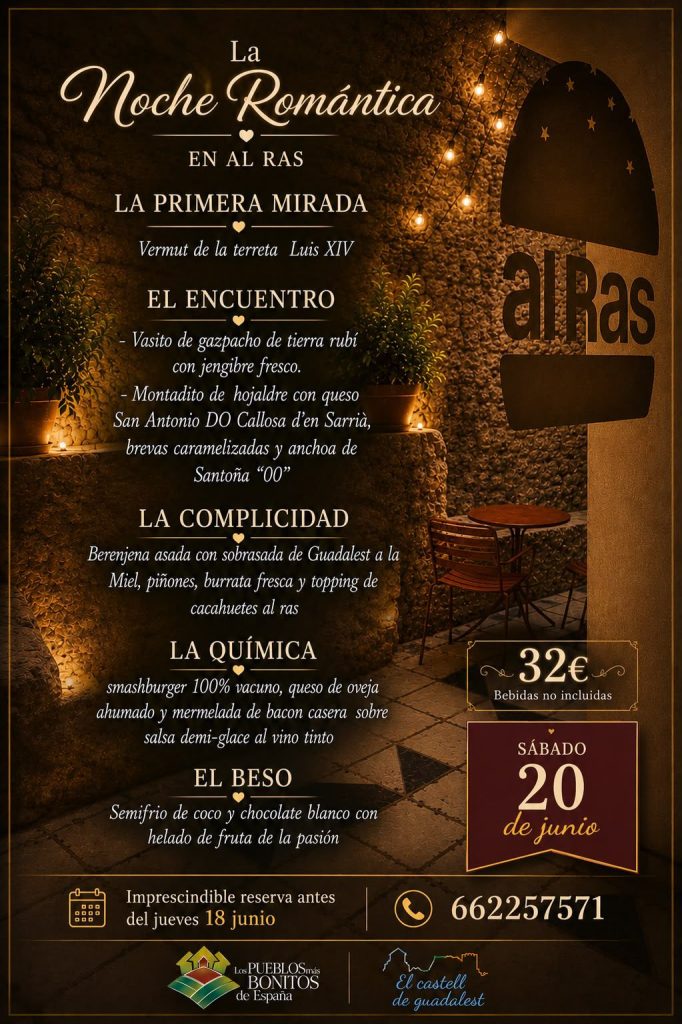 El Castell de Guadalest se prepara para vivir La Noche Romántica 2026 con música en directo, decoración especial y gastronomía 2