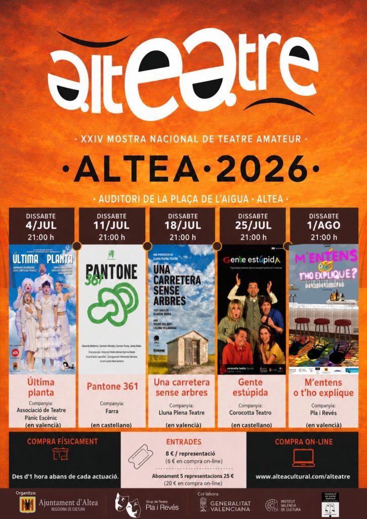 Cultura y Pla i Revés presentan las obras de la XXIV edición de Alteatre en Altea