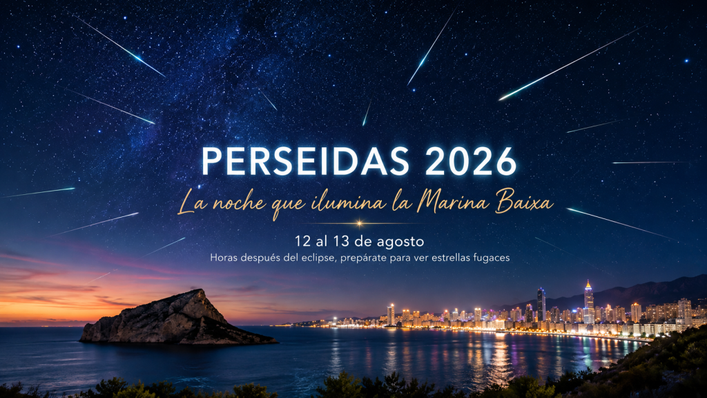 Las Perseidas alcanzan su máximo en la Marina Baixa horas después del eclipse: cuándo y dónde ver la lluvia de estrellas sin telescopio