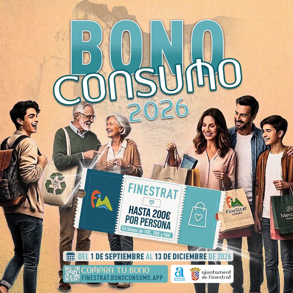 Finestrat Bono Consumo 2026: Ahorra el 50% en Comercios Locales 1