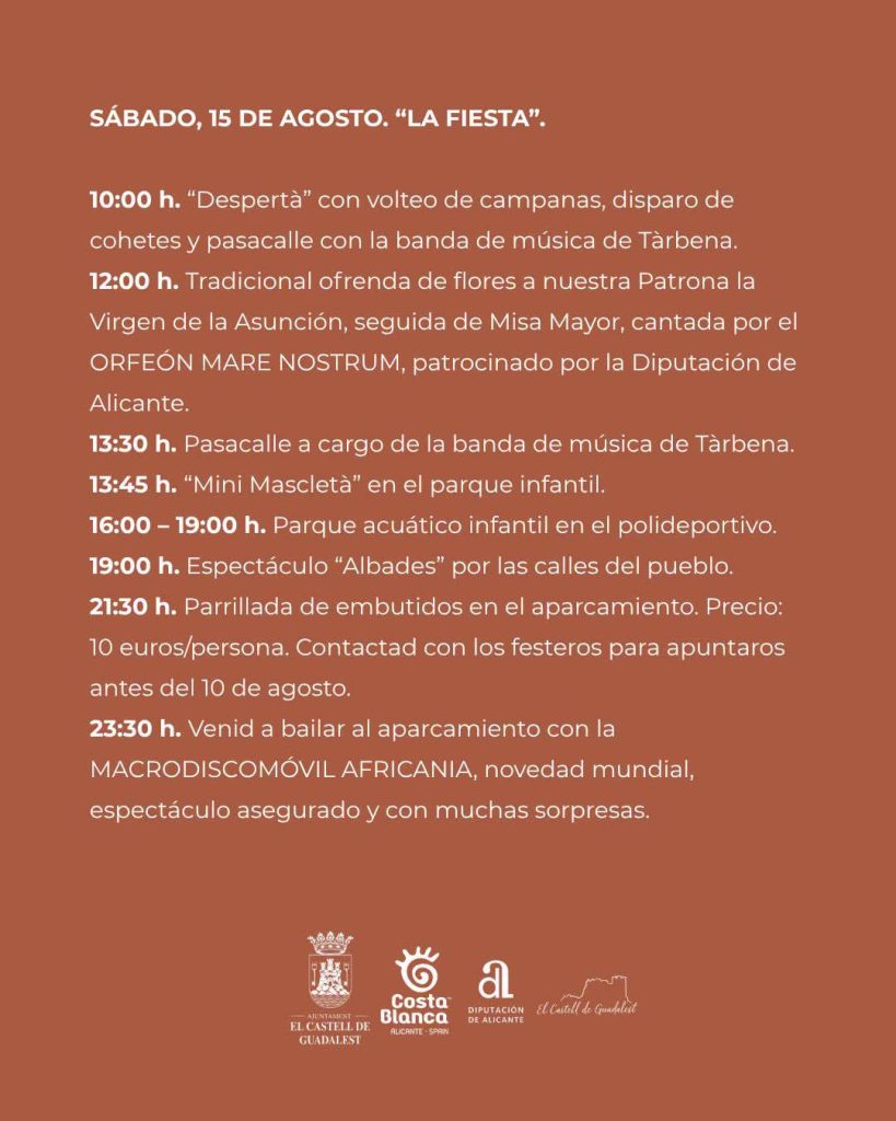 El Castell de Guadalest presenta el programa de sus Fiestas Patronales 2026 2