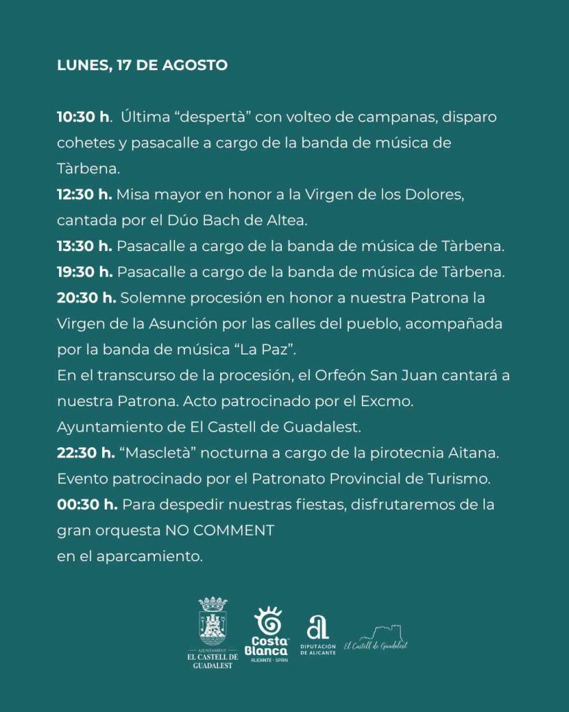 Fiestas patrones El Castell de Guadalest 