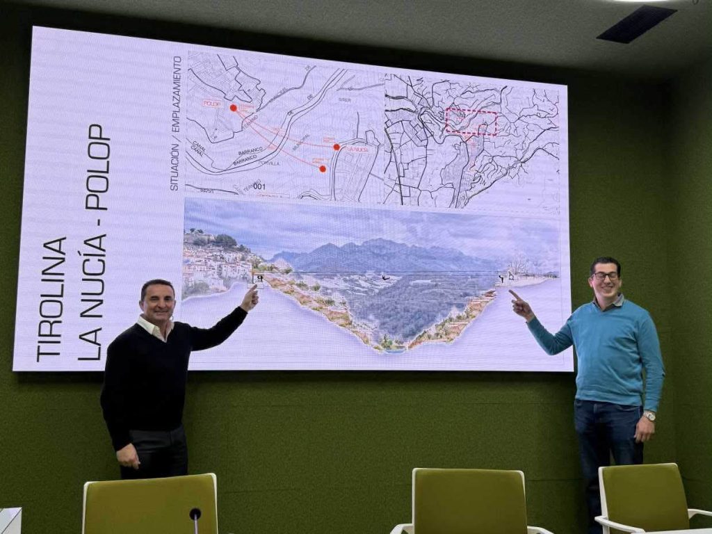 La Nucía y Polop impulsan la futura tirolina gigante y la Ruta del Agua financiada por Europa 2