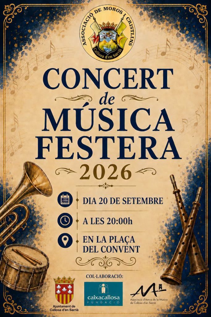 Callosa d’en Sarrià arranca la cuenta atrás para sus Fiestas de Moros y Cristianos 2026 con la presentación del cartel y el libro de fiestas