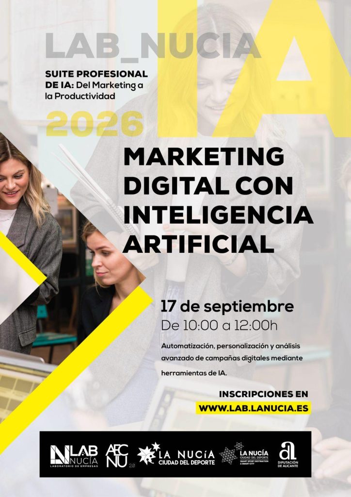 Curso gratuito de “Marketing digital con IA” en el Lab_Nucia
