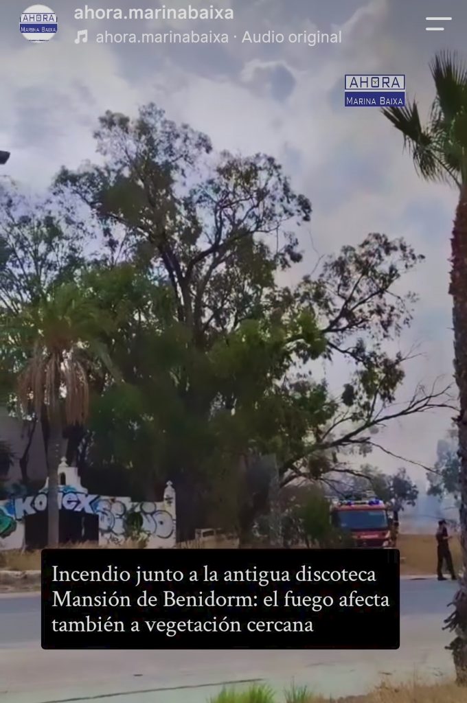 Incendio en Benidorm: arde un edificio abandonado junto a la antigua discoteca Mansión 6