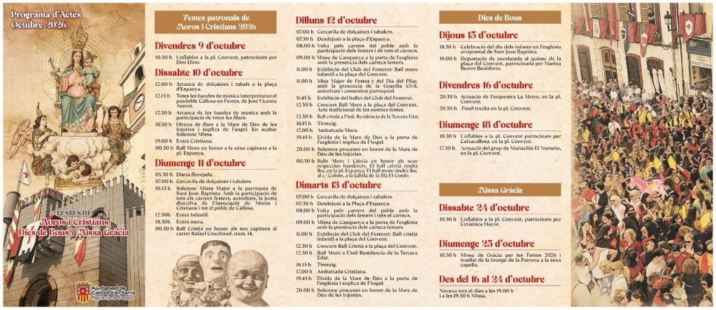Callosa d’en Sarrià prolonga el ambiente festivo de octubre con los Días de Bous y la Misa de Gracia