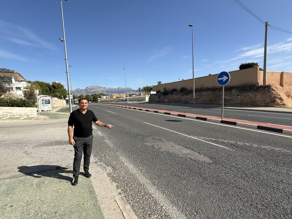 Carretera Nucía-Benidorm: comienzan las obras de reasfaltado