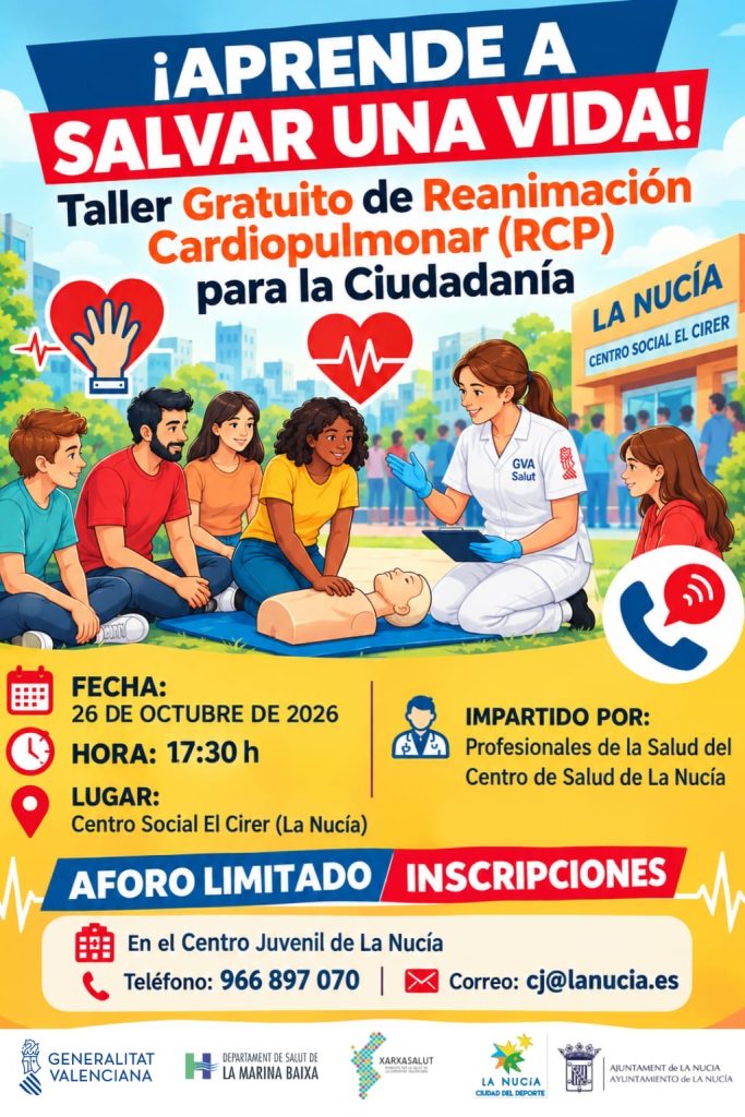La Nucía organiza un curso gratuito de RCP el 26 de octubre