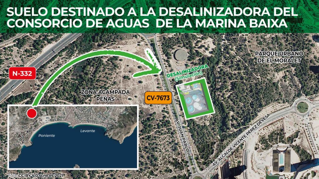 Benidorm tramita la modificación urbanística en El Murtal para la futura desalinizadora